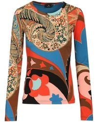 Etro - Long-Sleeved Top With Paisley Print - Lyst
