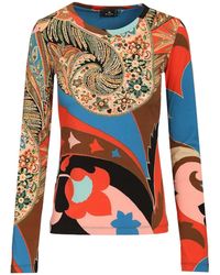 Etro - Long-Sleeved Top With Paisley Print - Lyst