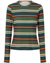 Proenza Schouler - Mae Striped Stretch-Jersey T-Shirt - Lyst