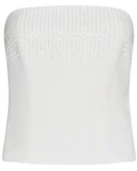 Marella - Stretch Canvas Corset Top - Lyst