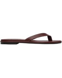 Aeyde - Contrast-Stitch Thong Sandals - Lyst