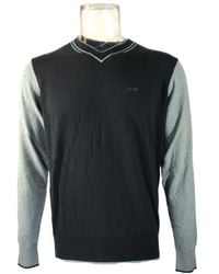 Armani Jeans - V-Neck Long-Sleeved Sweater - Lyst