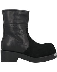 MM6 by Maison Margiela - Genuine Leather Suede Ankle Boots - Lyst
