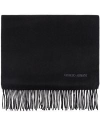 Giorgio Armani - Cashmere Scarf With Fringes - Lyst