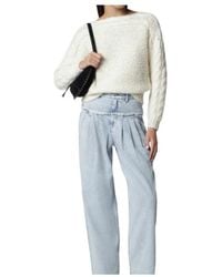 Isabel Marant - Ecru Wool-Blend Sweater - Lyst