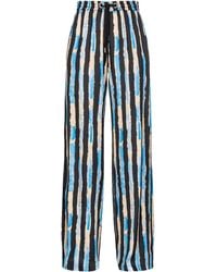 Pinko - Striped Drawstring Trousers - Lyst