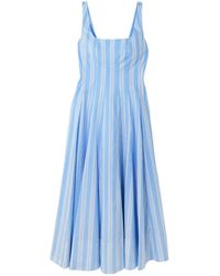 STAUD - Wells Striped Sleeveless Mini Dress - Lyst