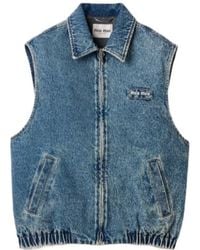 Miu Miu - Washed Denim Vest - Lyst