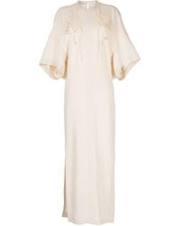 Stella McCartney - Broderie-Anglaise Cotton Midi Dress - Lyst