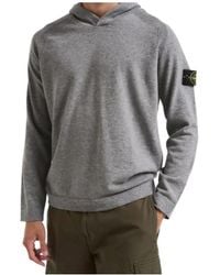 Stone Island - Long-Sleeve Logo Patch Hoodie - Lyst