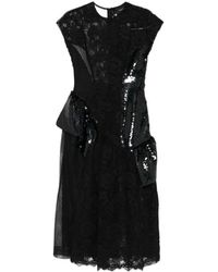 Simone Rocha - Cap-Sleeve Midi Dress - Lyst