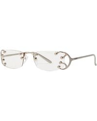 Prada - Narrow Rimless Sunglasses - Lyst