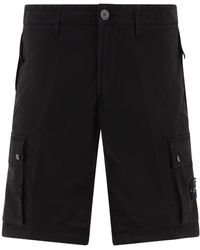 Stone Island - Compass-Patch Knee-Length Cargo Shorts - Lyst