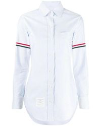 Thom Browne - 4-Bar Striped Shirt - Lyst