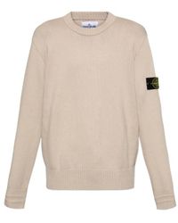 Stone Island - Logo Patch Crewneck Jumper - Lyst