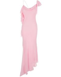 Self-Portrait - Long Dress With Ruffles - Lyst