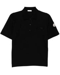 Moncler - Logo-Embroidered Polo Shirt - Lyst