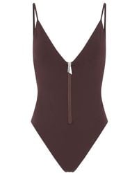 The Attico - The Il Primo Bagno Zipped One-Piece Swimsuit - Lyst