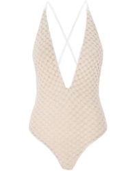 Missoni - One-Piece V-Neck Swimsuit - Lyst