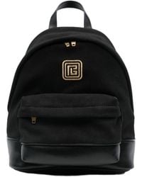 Balmain - Logo-Embroidered Backpack - Lyst