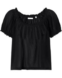 Doen - Solid Color Lace Trimmed Top - Lyst