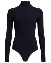 Alaïa - Alaïa Ribbed Knitted Bodysuit - Lyst