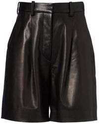 JOSEPH - Suze Leather Shorts - Lyst