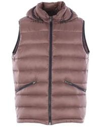 Herno - Hooded Zip-Up Down Vest - Lyst