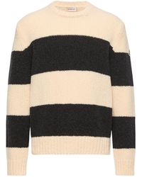 Moncler - Striped Wool Blend Bouclé Sweater - Lyst