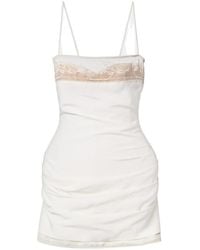 Magda Butrym - Lace-Trimmed Silk Minidress - Lyst