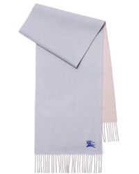 Burberry - Logo Detailed Fringed Edge Scarf - Lyst