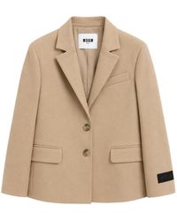 MSGM - Jacket With A Logo - Lyst