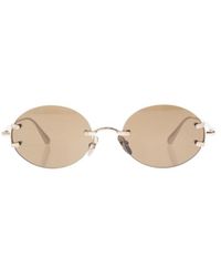 Linda Farrow - Stella Oval Frame Sunglasses - Lyst
