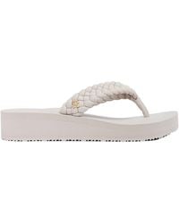 Tommy Hilfiger - Braided Strap Wedge Flip-Flops - Lyst