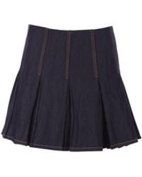Bottega Veneta - Pleated Mini Skirt - Lyst