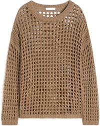 Max Mara - Open Knit Long-Sleeved Top - Lyst