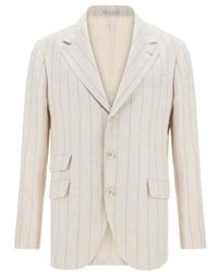 Brunello Cucinelli - Striped Single-Breasted Blazer - Lyst