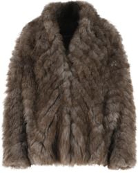 Simonetta Ravizza - Lapel Jacket Made Of Cashmere Goat Fur - Lyst