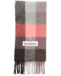 Acne Studios - Logo-Appliqué Checked Scarf - Lyst