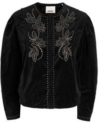 Isabel Marant - Pietra Stud-Embellished Velvet Jacket - Lyst