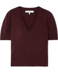 FRAME - Gathered Short Sleeve Sweater - Lyst