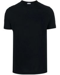 Zanone - Short-Sleeved Straight-Hem Crewneck T-Shirt - Lyst