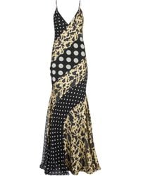 Nina Ricci - Polka Dot-Pattern Marbled Silk Maxi Dress - Lyst