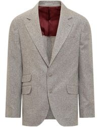 Brunello Cucinelli - Single-Breasted Tailored Jacket - Lyst