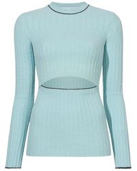 Proenza Schouler - Cut-Out Bouclé Knitted Top - Lyst