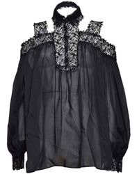 Ermanno Scervino - Floral Embroidered Straight Hem Shirt - Lyst