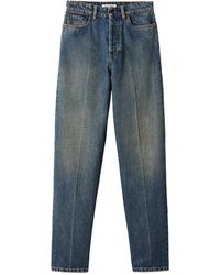 Miu Miu - Logo-Embroidered Denim Jeans - Lyst