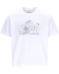 CASABLANCA - Floral-Embroidered Crewneck T-Shirt - Lyst