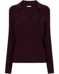 JOSEPH - Polo Collar Knit Sweater - Lyst