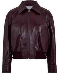 Bottega Veneta - Leather Cropped Jacket - Lyst